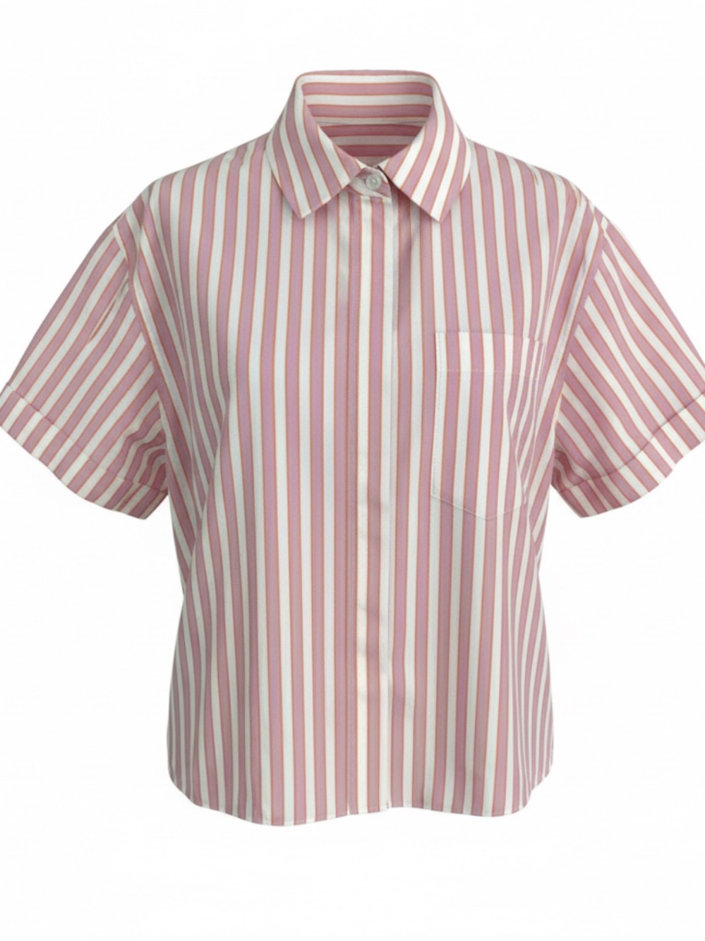 XiRENA Striped Cropped Button Down Shirt